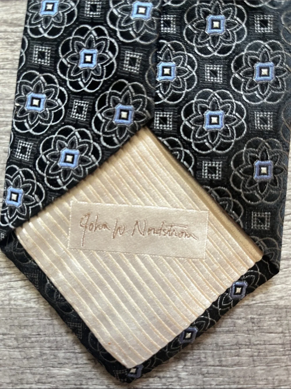 Nordstrom Black Jacquard Silk Men's Tie